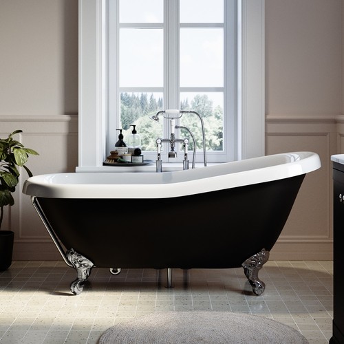Black freestanding single - freestanding,