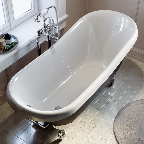 Black freestanding single - freestanding,