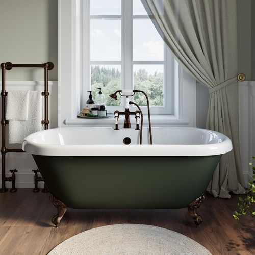 Freestanding dark green - dark, double